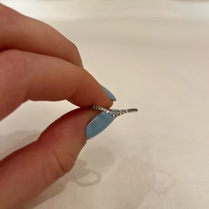 Pandora wishbone ring with Cubic Zirconia